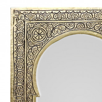 Kleiner marokkanischer Spiegel HALIM Gold H28cm
