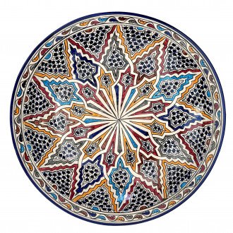 Große Marokkanische Keramikschale FES-03 Ø40cm
