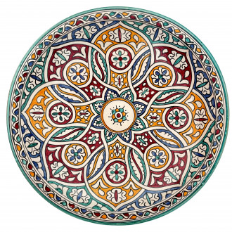 Große Keramikschale aus Marokko FES-05 Ø40cm
