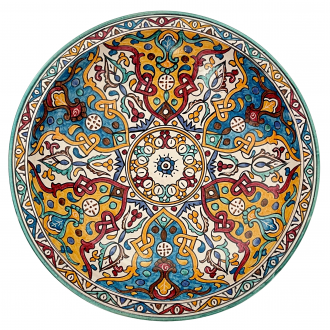 Marokkanische Keramikschale Bunt FES-M01 Ø40cm