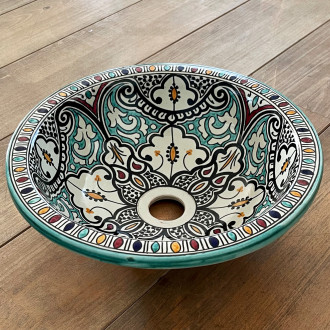 Handbemaltes Waschbecken Bunt Ø35 cm