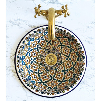 Keramik Waschbecken Bunt Ø35 cm