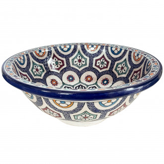 Aufsatzwaschbecken handbemalt aus Keramik FES-I D40cm