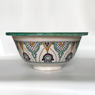 Handbemaltes Aufsatzwaschbecken FES-III D42cm