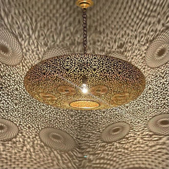 Marokkanische Hängelampe aus Messing WARDA Ø80cm