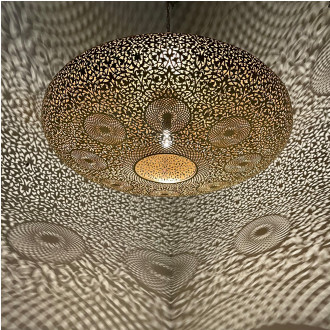 Marokkanische Hängelampe aus Messing WARDA Ø80cm