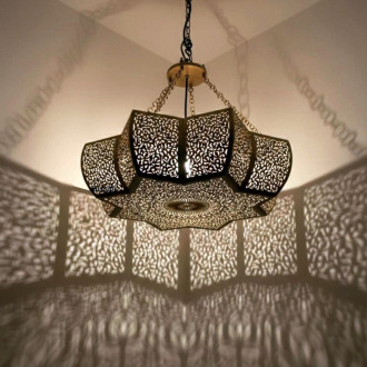 Orientalische Hängeleuchte NEJMA Messing