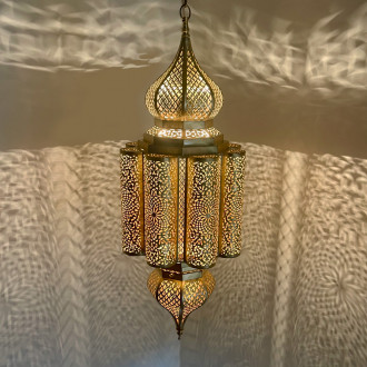 Orientalische Hängeleuchte NOHAILA aus Messing