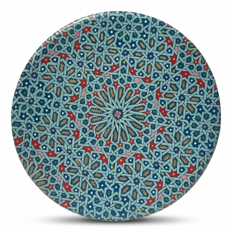 Runder orientalischer Teetisch MIDA blau