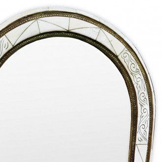 Marokkanischer Spiegel LOUDAYA weiß H85cm