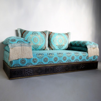 Orientalische Marokkanische Couch aus Massivholz "Amana"