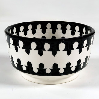 Keramik-Schale FES-SW02 schwarz-weiß Ø 18 cm