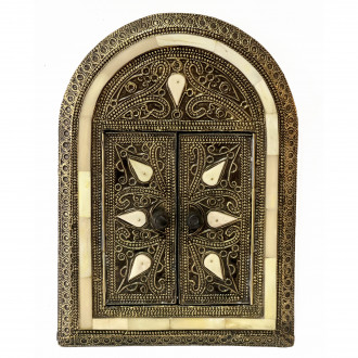 Orientalischer Deco-Spiegel mit Türen HALIM H33cm