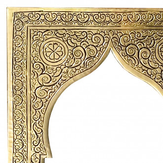 Marokkanischer goldener Spiegel Kasim-M H28cm