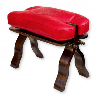 Arabischer Leder Sitzhocker RABATI Rot