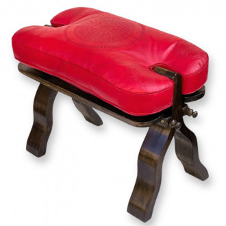 Arabischer Leder Sitzhocker RABATI Rot