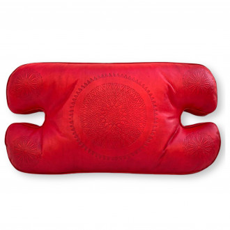 Arabischer Leder Sitzhocker RABATI Rot