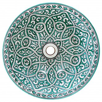 Marokkanisches Keramik-Waschbecken TGW6 Ø40cm