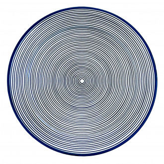Marokkanische handbemalte Keramikschale Ø40 cm Blau/Weiß