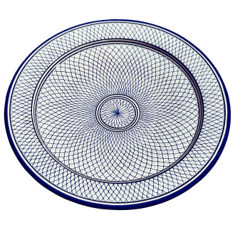 Marokkanische handbemalte Keramikschale Ø40cm blau