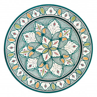 Große marokkanische Keramikschale Ø40 cm – gruen