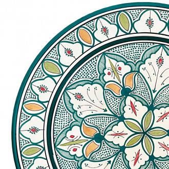 Große marokkanische Keramikschale Ø40 cm – gruen