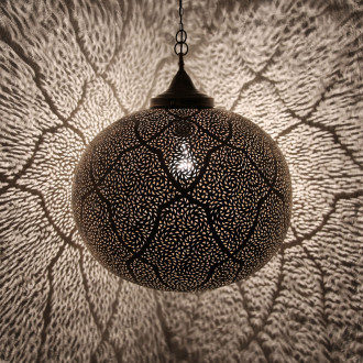 Orientalische messing Kugel-Lampe BERSCHA Ø40cm