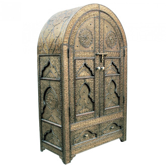 Marokkanischer Schrank mit Messing-Verkleidung KABBA