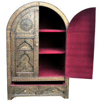 Marokkanischer Schrank mit Messing-Verkleidung KABBA