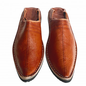 Orientalische Leder Spitz-Schuhe BABOUSCHE Cognac