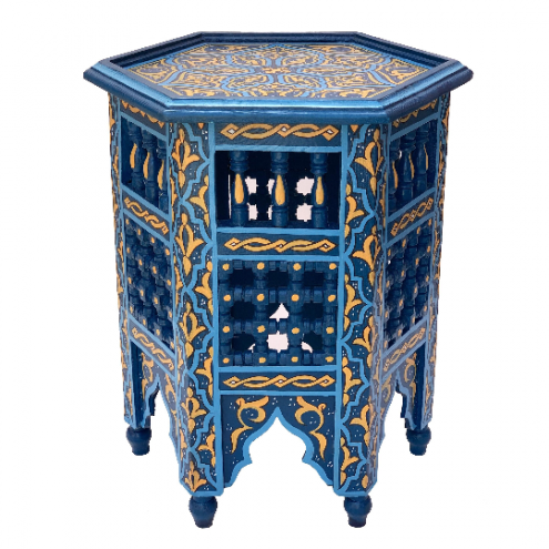 Orientalischer Beistelltisch ZARGITA blau