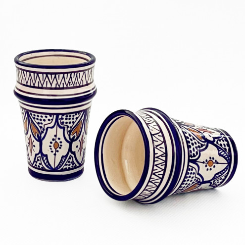 Handbemalter Keramikbecher 200ml BMK8 Bunt