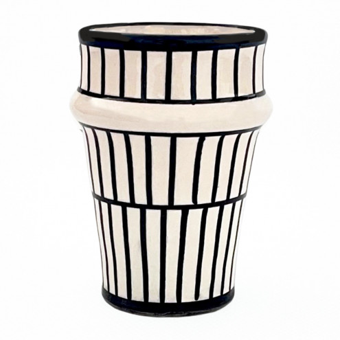 Becher Aus Keramik schwarz-weiß BMK9