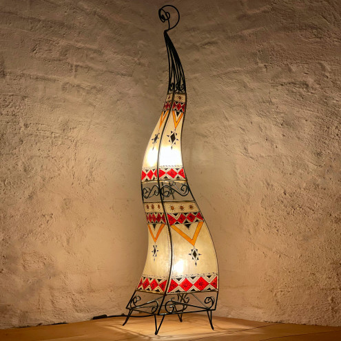 Stehlampe aus Leder CHEVAL H123cm Multi
