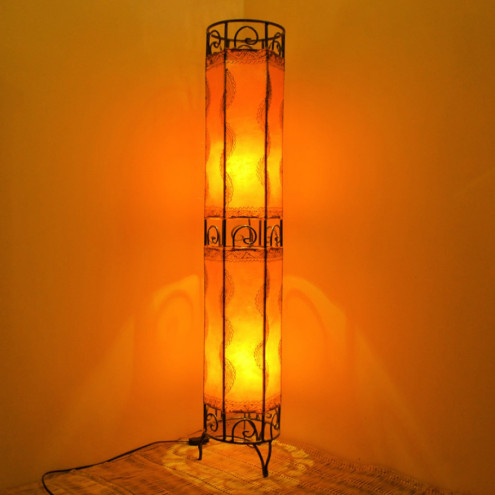 Bodenlampe mit Henna bemalt KADOS H110 cm orange