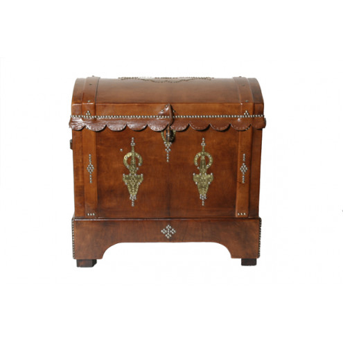 Orient Truhe mit Lederüberzug