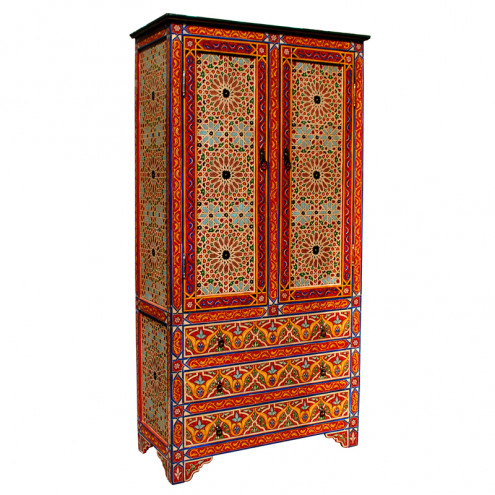 Bunter Orientalischer Schrank ZOUIN handbemalt