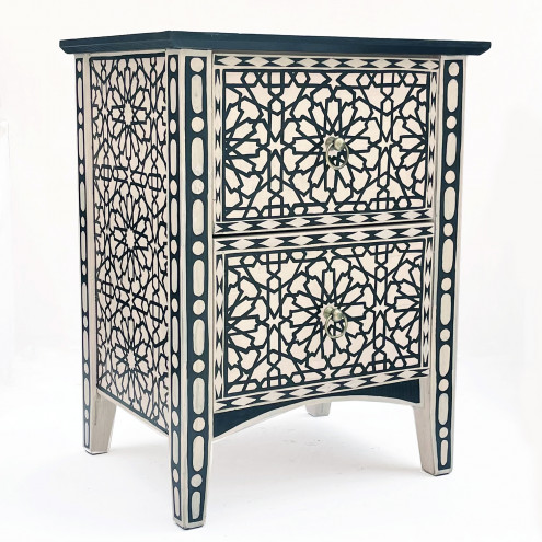 Orientalische Nachtkommode Handbemalt ARABESQ