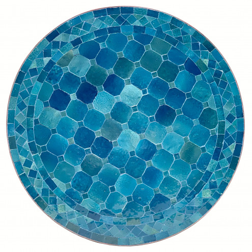 Kacheltisch aus Marokko AZURBLEU Ø60cm
