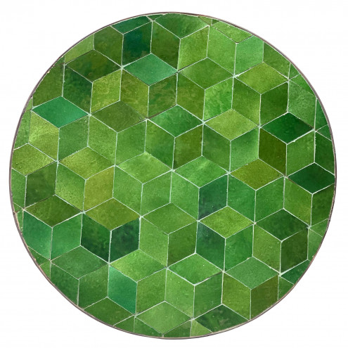 Kacheltisch aus Marokko DARJA Ø45cm Grün