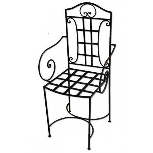 Gartenmöbel, Eisenstuhl "Raha" mit Armlehne