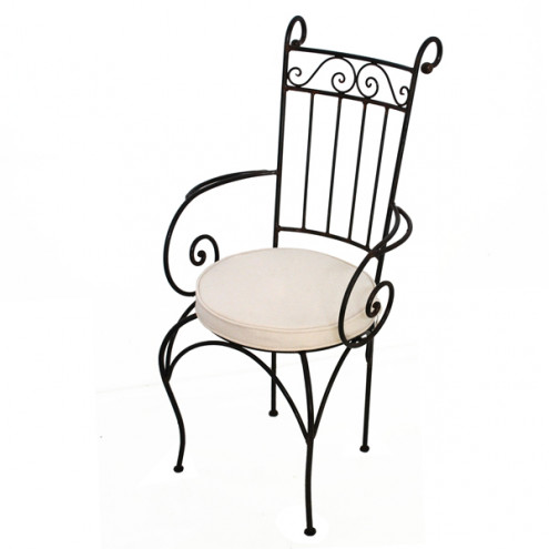 Gartenstuhl aus Eisen "Madina" mit Armlehne