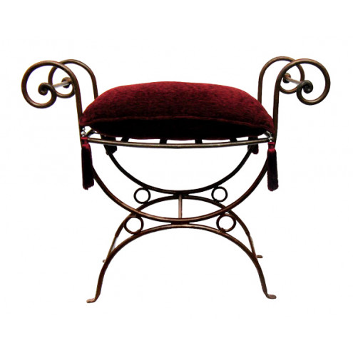 Marokko Hocker aus eisen (Inkl. Sitzkissen)