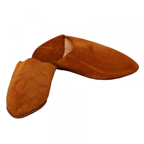 Marokkanische Hausschuhe wildleder Braun Gr. 38 - 40