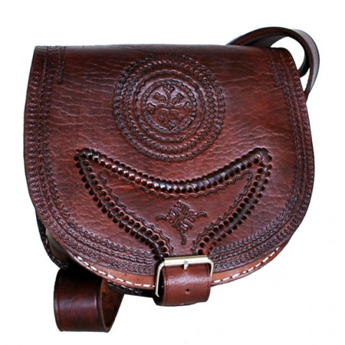 Schultertasche aus echtem Leder