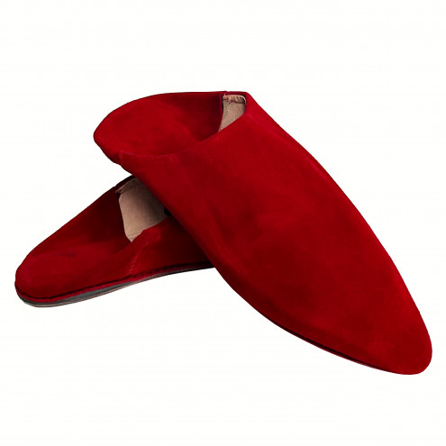 Marokkanische Hausschuhe wildleder Rot Gr. 38 - 40