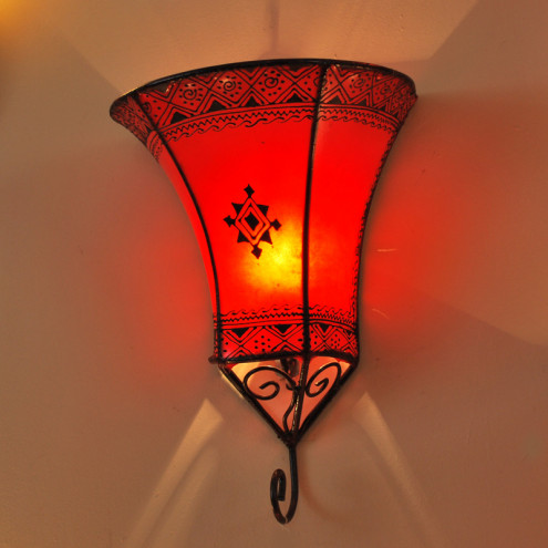 Marokkanische Leder- Wandlampe NAKOS
