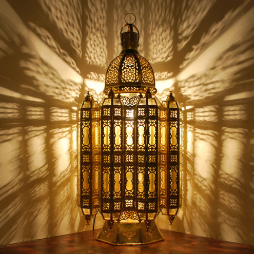 Orientalische Hängeleuchte Molay_XL aus Messing