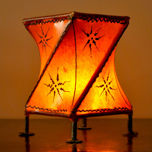 Marokko Teelicht "Croisè" orange