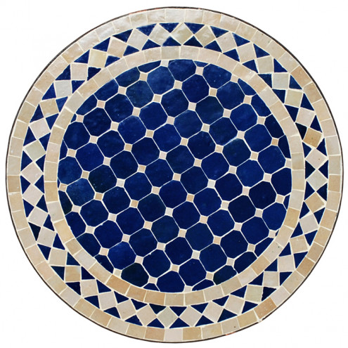 Mosaiktisch Beistelltisch D45cm blau